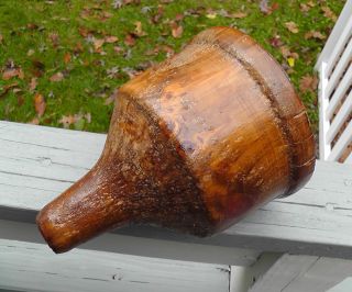 Primitive Wooden Cider Funnel photo