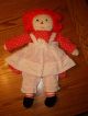 Primitive Raggedy Ann And Andy Folk Art Heart Dolls Set Vintage Red Hair Primitives photo 4