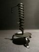 Antique Repro Wrought Iron Courting Candle Spiral Lamp Forged Primitive Light Primitives photo 4