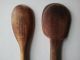 Pair Of Primitive Wooden Treen Spoons/ladles - Country Antiques Primitives photo 2