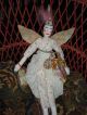 Primitive Angel Doll In Pink,  White And Gold - Unusual Christmas Folk Art Primitives photo 1