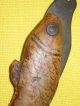 Antique Primitive Incredible Beauty Wood Carved Fish. . .  Knife. . .  Patina / Or Primitives photo 3