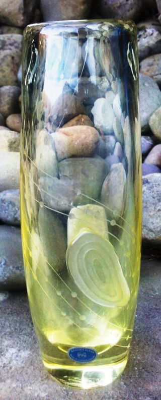 Vase Handblown Bohemian Crystal/glass Czechoslovakia photo