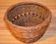 Old Wood Small Basket For Fruits Or Muffins Rare 5 Inch Primitives photo 1