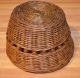 Old Wood Small Basket For Fruits Or Muffins Rare 5 Inch Primitives photo 4