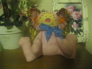 Primitive And Shabby Raggedy Butterfly Folkart Doll.  Flower Wings photo
