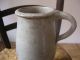 1800s Antique Saltglazed Farm Pitcher Creamer Jug Confit Pottery Crock Pot Old Primitives photo 3