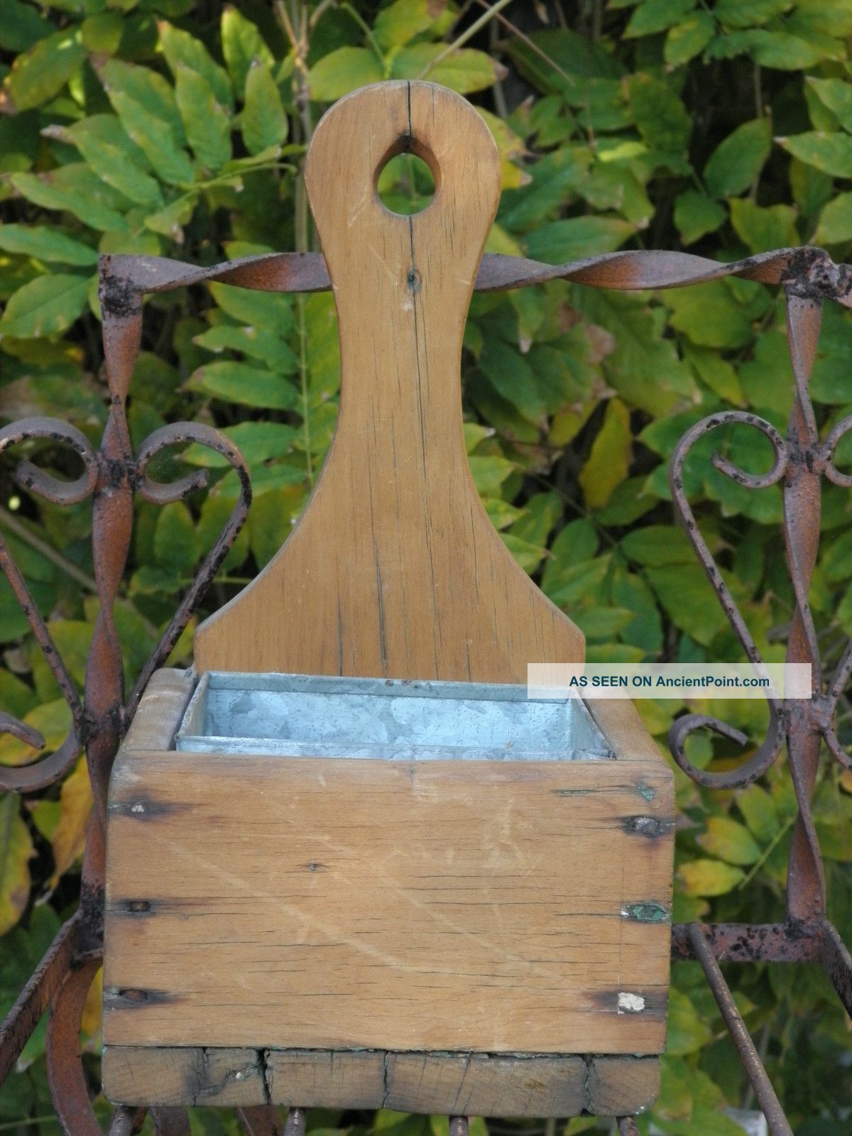 Aafa 19thc Antique Early Primitive Old Folk Art Kitchen Wall Candle Box Primitives photo