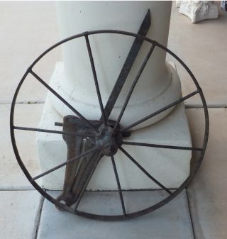 Antique Iron Wheel Pattee Plow Co.  - New Departure Wheel - Very Old photo