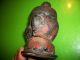 Antique Collectible Industrial Copper Metal Clown Doll Head Mold - 6 