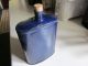 Great Old Antique Enamelware Flask - Canteen - - Cobolt Blue Primitives photo 1