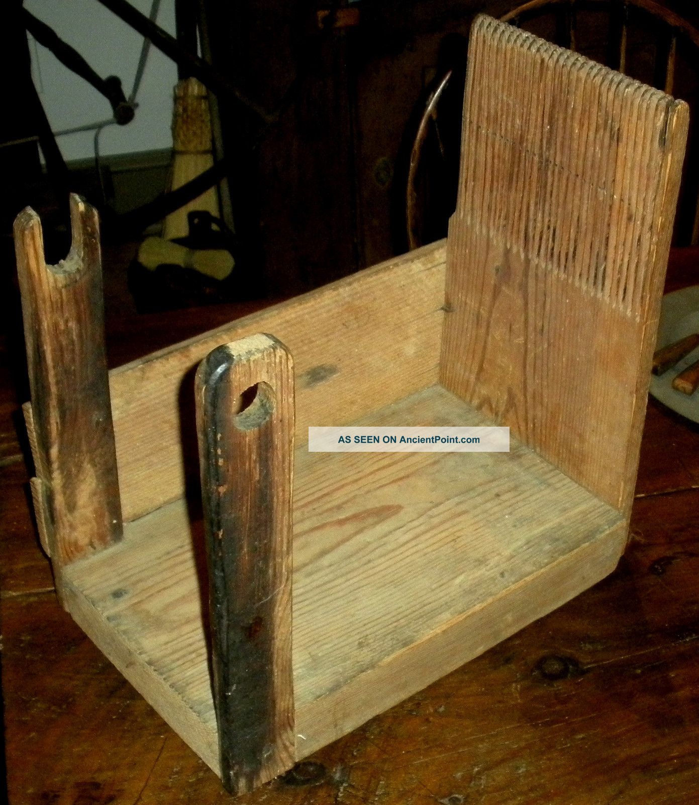 Antique 18thc.  Primitive Folk Art Revolutionary War Era Handmade Tape Loom Vafo Primitives photo