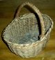 Antique Early - Mid 1800s Primitive Basket W/ Fantastic Patina - Unique Style Vafo Primitives photo 1