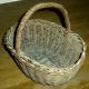 Antique Early - Mid 1800s Primitive Basket W/ Fantastic Patina - Unique Style Vafo Primitives photo 3