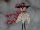 Primitive H.  M.  Snowmen Clothespin Dolls/fillers/ornies/fabric Gift/holiday Primitives photo 1