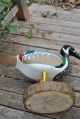 Early Folk Art,  Wooden Duck Decoy,  Hand Carved,  Glass Eyes, Primitives photo 4
