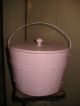 Antique Vintage Wooden Firkin Sugar Bucket Primitive Pail - Pink Primitives photo 1