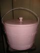 Antique Vintage Wooden Firkin Sugar Bucket Primitive Pail - Pink Primitives photo 5