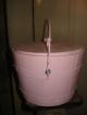 Antique Vintage Wooden Firkin Sugar Bucket Primitive Pail - Pink Primitives photo 6