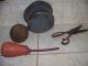 Primitives Including Tottler Chamber Pot,  Two Oil Cans And Old Sissors Primitives photo 1