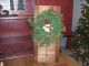 Primitive Country Christmas Decor Wood Shutter Wreath Snowman Holiday Berries Primitives photo 1