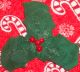 Primitive Holly With Berries Bowl Filler Set Of 3 Glitter Grungy Christmas Jolly Primitives photo 3