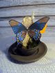Primitive Altered Miniature Handmade Fairy Doll Mixed Media Collage Art Cup Primitives photo 3