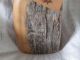 Ooak,  Aafa Primitive Folk Art Antique Hand Carved Wooden Vase,  Signed & Dated Primitives photo 2