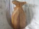 Ooak,  Aafa Primitive Folk Art Antique Hand Carved Wooden Vase,  Signed & Dated Primitives photo 3