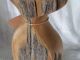 Ooak,  Aafa Primitive Folk Art Antique Hand Carved Wooden Vase,  Signed & Dated Primitives photo 7