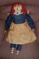 Handcrafted Raggedy Ann Primitive Doll Americana Prim Handmade Cloth Annie Primitives photo 2