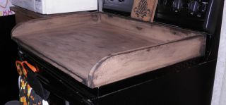 Primitive Hand Made,  Hand Painted Reproduction Noodle Board,  Stove Top Cover photo