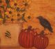 Primitive Hp Folk Art Fall Gathering Sunflowers Pumpkin Door Panel Primitives photo 3