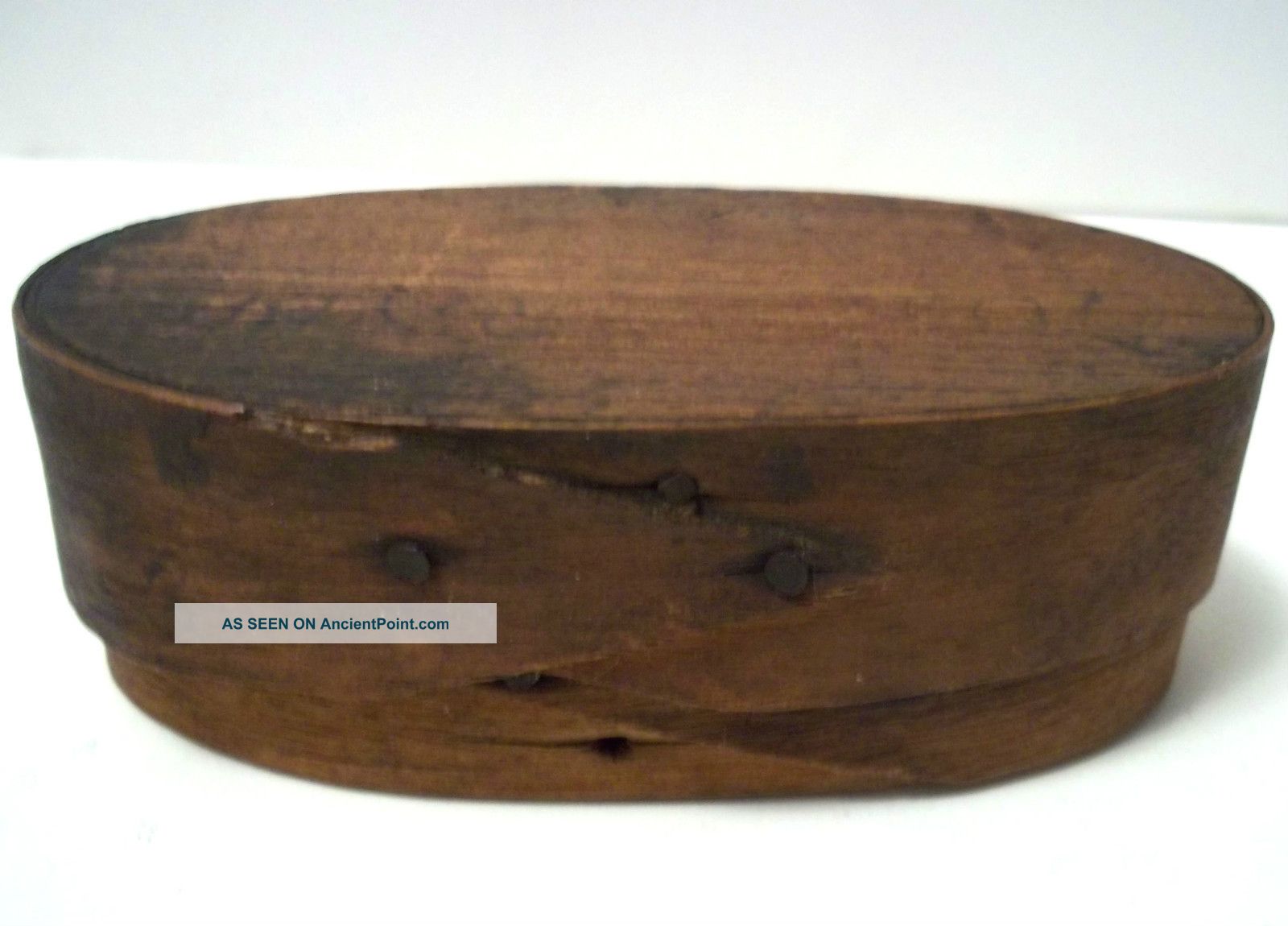 Rare Antique Primitive Early Miniature Harvard Shaker Box Signed Primitives photo