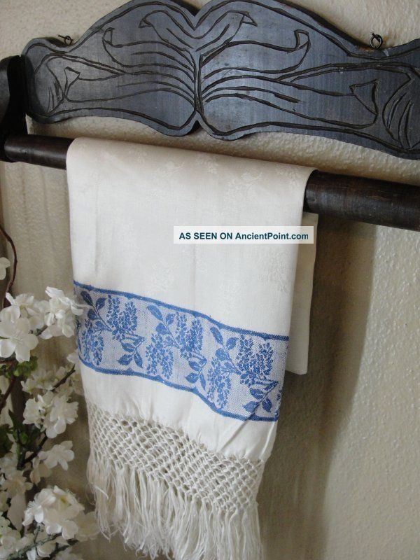 Antique Primitive Folk Art Hand Carved Towel Rack Primitives photo