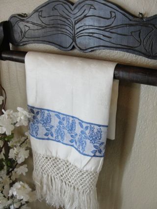 Antique Primitive Folk Art Hand Carved Towel Rack photo