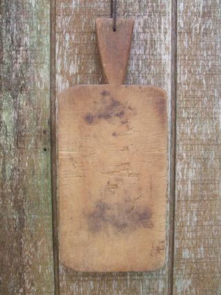 Old Worn 1800 ' S Hand Carved Wood Cutting Board - Primitive Antique photo