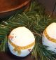 Primitive Snowman Snowball,  Ornies,  Bowl Filler,  Round Set Of Two (2) Mustard Primitives photo 3