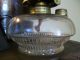 Antique Clear Glass Oil Lamp/ Brass Cap/ Banner Burner/ Northern Maine Farm Find Primitives photo 2