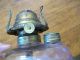 Antique Clear Glass Oil Lamp/ Brass Cap/ Banner Burner/ Northern Maine Farm Find Primitives photo 4