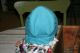 Antique Primitive Vintage Old Turquoise Baby Size Amish Hat Bonnet Primitives photo 2