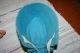Antique Primitive Vintage Old Turquoise Baby Size Amish Hat Bonnet Primitives photo 6
