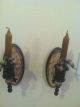 Primitive Americana,  Country,  Farmhouse Crackled,  Candle Sconces With Prim Candles Primitives photo 1