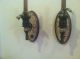 Primitive Americana,  Country,  Farmhouse Crackled,  Candle Sconces With Prim Candles Primitives photo 3