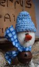 Primitive Christmas Winter Snowman Doll Ornament Bowl Fillers Ornies Primitives photo 1