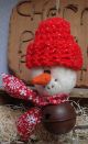 Primitive Christmas Winter Snowman Doll Ornament Bowl Fillers Ornies Primitives photo 1