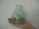 Antique Glass Fly Trap.  Old Fly Catcher.  Green Color Primitives photo 10