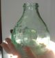 Antique Glass Fly Trap.  Old Fly Catcher.  Green Color Primitives photo 7