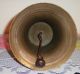 Lovely Vintage Old School Brass And Wood Recess Hand Bell Magnificent Ring Sound Primitives photo 1