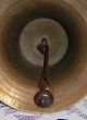 Lovely Vintage Old School Brass And Wood Recess Hand Bell Magnificent Ring Sound Primitives photo 2